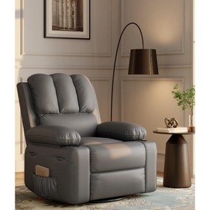 Jojoka 22" Massage Recliner Sofa Chair with Heating and Vibrating, Manual Tilt, Cup Holder and Side Pockets for Living Room and Nursery - 1 of 4