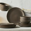 LunaLulinlk (2 pack) Brown 12-Piece Stoneware Dinnerware Set Dining Plates - 3 of 4
