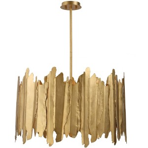 Uttermost Golden Gate 28" Wide Gold Leaf Drum Pendant Light - 1 of 1