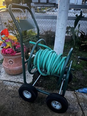 Liberty Garden Products 4 Wheel Hose Reel Cart Holds Up To 350