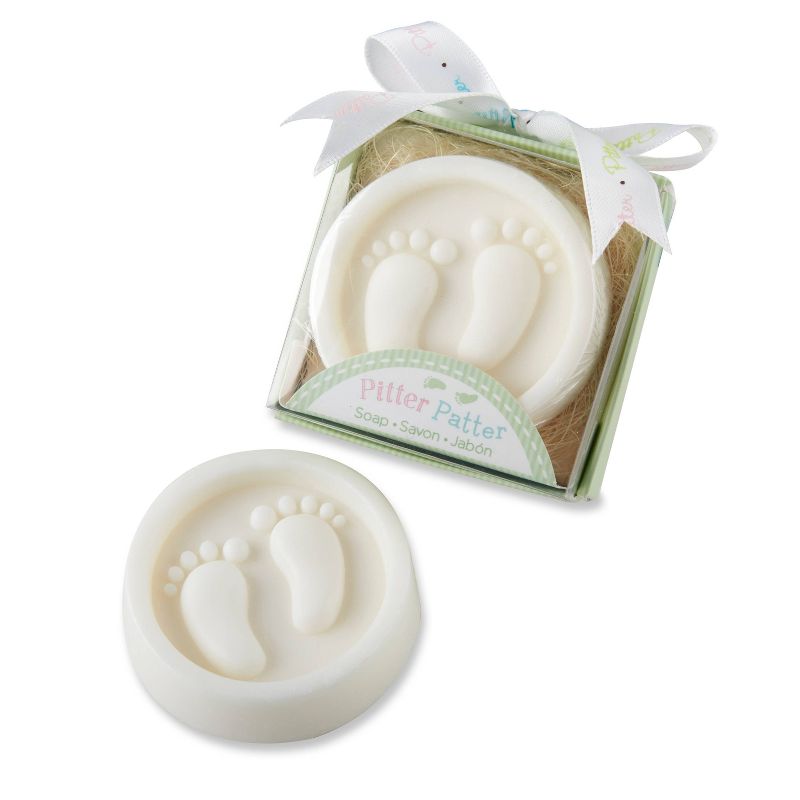 12ct Baby Footprints in Soap in Gift Box Baby Shower Favor Gift, 1 of 5