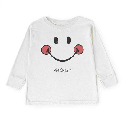 The Juniper Shop Mini Smiley Smile Outline Toddler Long Sleeve Tee
