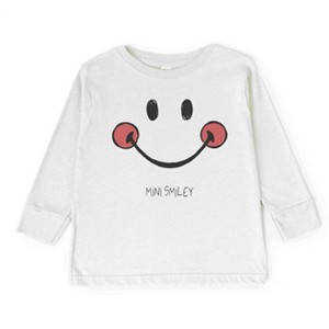 The Juniper Shop Mini Smiley Smile Outline Toddler Long Sleeve Tee - 1 of 4