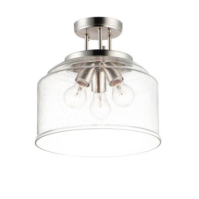 Maxim Lighting Acadia 3 - Light Semi-Flush Mount in  Satin Nickel
