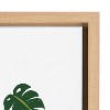 Kate and Laurel Sylvie Plant Play Framed Canvas by Duchess Plum, 23x33, Natural - 3 of 4