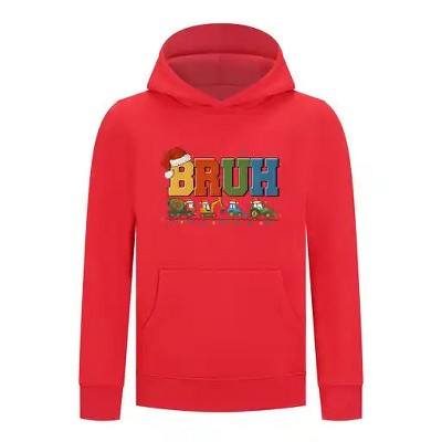 Everyday Kids Christmas Collection BRUH Construction Truck Boys Pullover Hoodie – Holiday Sweatshirt