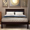 Streamdale Platform Bed Frame with Headboard, Wood Slat Support, No Box Spring Needed, Twin, Espresso - 2 of 4