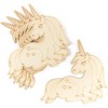 Bright Creations 24 Pieces Unfinished Wood Cutouts for Crafts, Wooden Unicorn Rainbow for Home Decor, Party Decorations, 3.8 x 5.5 in - 3 of 4