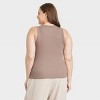 Women's Slim Fit Ribbed Tank Top - A New Day™ - 2 of 4