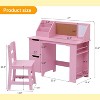 Acekool Kids Desk and Chair Set, Ergonomic Study Table with Bookshelf, Bulletin Board, Cabinets, Adjustable for Boys & Girls, Easy Assembly - 2 of 4
