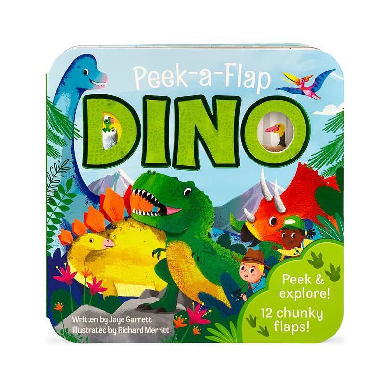 Dino - (Peek-A-Flap Children&#39;s Interactive Lift-A-Flap Board Book) by Jaye Garnett (Board Book), 1 of 2