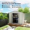 7' x 4' Outdoor Storage Shed, Garden Tool House with Foundation Kit, 4 Vents and 2 Easy Sliding Doors for Backyard, Patio, Garage, Lawn - 4 of 4