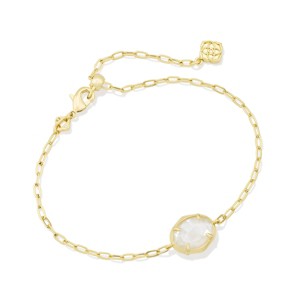 Kendra Scott Henley Delicate Chain Bracelet - Gold/Ivory Mother Of