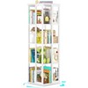 Aheaplus 4-tier Rotating Bookshelf, Frerstanding Corner Bookcase with Storage - 4 of 4