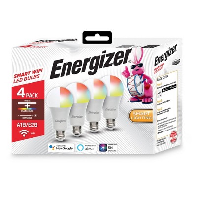 Energizer 4-Pack Smart Dimmable Multicolor and White LED Bulbs