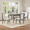 Fabric Dining Chairs Set of 2, Armless Side Chairs with Curved Backrest, Upholstered Dining Chairs for Kitchen or Entryway-Koiai - 2 of 4