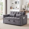 Daybed Sofa,Modern Velvet Daybed Sofa With Adjustable Back And Pillows,Convertible Sofa Bed,Daybed Sofa For Living Room-Cuddlewood - 2 of 4