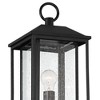 John Timberland Califa Modern Outdoor Post Light Black Metal Cage 21 3/4" Clear Seedy Glass for Exterior Barn Deck House Porch Yard Patio Home Outside - 3 of 4