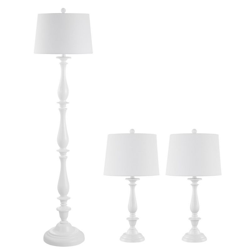 Bessie Candlestick Floor and Table Lamp Set - White - Safavieh., 1 of 5