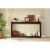 LIVAREEmlen 70.1"Corrugated Texture Storage Table for Entranceways,Narrow Wooden Console Sofa Table,Can Be Placed Behind The Sofa,Black - 4 of 4
