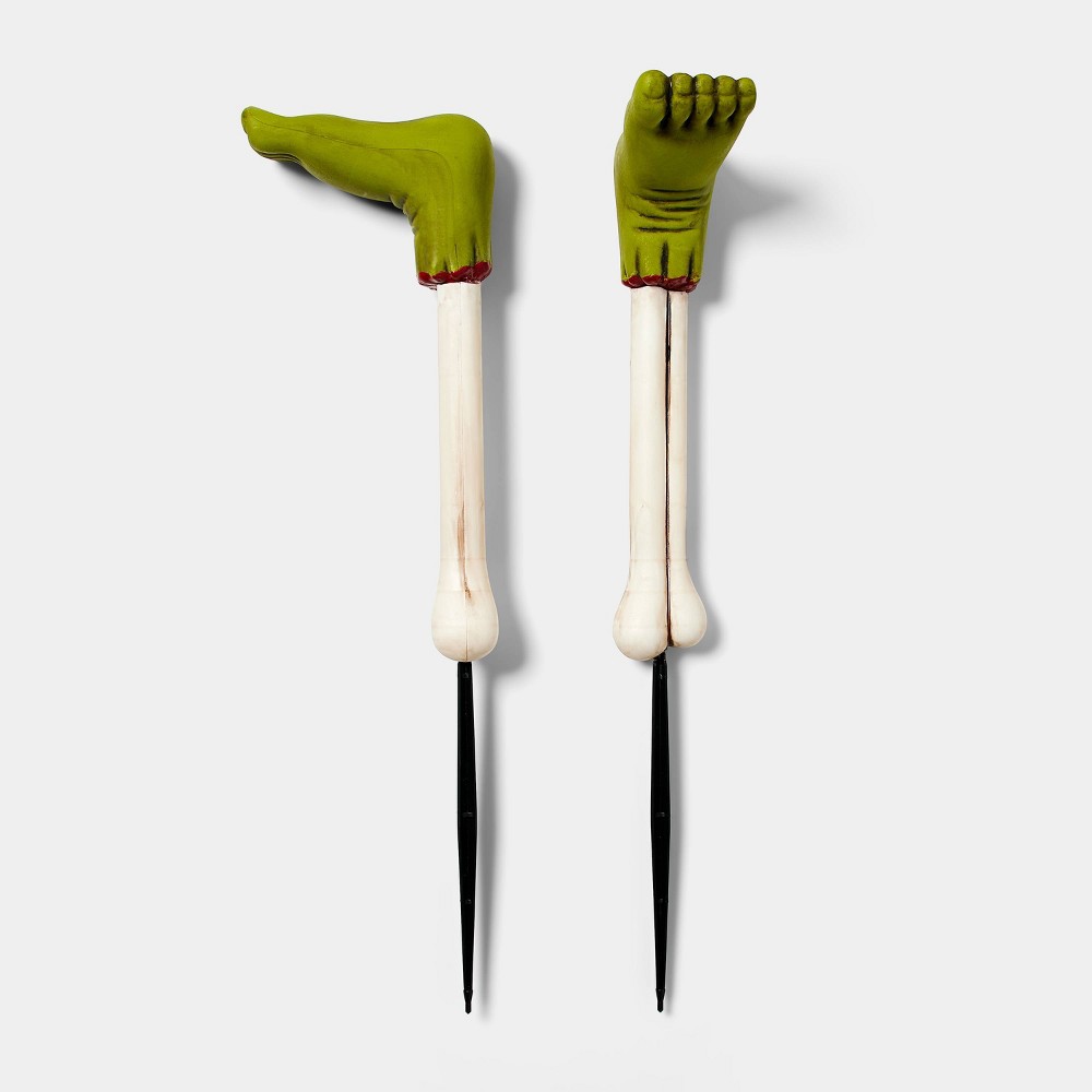 2pc Zombie Feet Yard Stakes Halloween Decorative Prop - Hyde & EEK! Boutique™