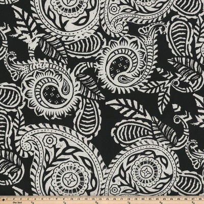 Black and White Paisley Outdoor Lumbar Pillows Set