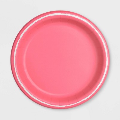 20ct 8.5" Dinner Plate Flamingo Pink - Spritz™