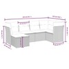 vidaXL Garden Sofa Set Brown Poly Rattan, Steel Medium Modular - 4 of 4