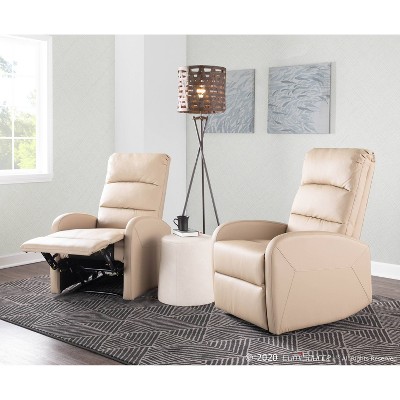 Dormi Contemporary Upholstered Recliner Chair - LumiSource
