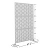 Dovelina Metal Outdoor Privacy Screen Freestanding Patio Decorative Screen (Set of 2) - 3 of 4