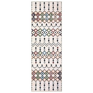 Washable Farmhouse Living Room Rugs, Soft Non Slip Geometric Stripped Lines Print Bedroom Carpet, Low Pile Large Floor Rugs for Office - 1 of 4