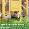 Famapy Wooden Outdoor Chicken Coop with Waterproof Canopy, Multi - Level Mesh - d Poultry Hutch for Backyard Farming - 3 of 4