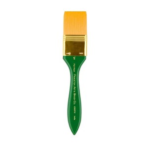Princeton Lauren Flat Wash Brush, Synthetic Bristles, Short Handle Watercolor Paintbrush, Evergreen, Size 1/2 inch, 1 Count - 1 of 3