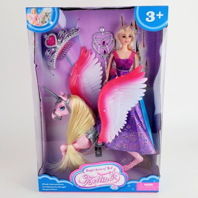 Novelty Products Girls Princess Barbie With Pegasus Play Set (Ages 3+)