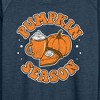 Women's - Instant Message - Pumpkin Season Lightweight French Terry Wide Neck Long Sleeve Shirt - 2 of 4