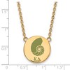 Black Bow Jewelry 14k Yellow Gold Plated Sterling Silver Kappa Delta Greek Life Necklace 18 Inch - 2 of 4