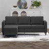 Mjkone Convertible L-Shaped Sectional 3-Seat Sofa with Storage Ottoman,Reversible Chaise - 2 of 4