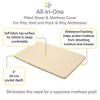 BreathableBaby All-in-One Fitted Sheet & Waterproof Cover, For 39" x 27" Play Yard Mattress (2-Pack), Beige - 3 of 4