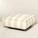 Bold Stripe Indoor/Outdoor Floor Cushion Gold/Cream - Hearth & Hand™ with Magnolia