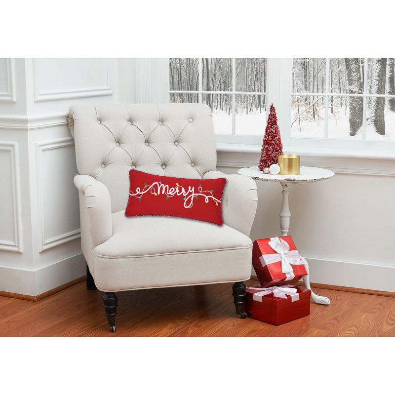 C&F Home Merry Lights Embellished Christmas Throw Pillow, 2 of 6