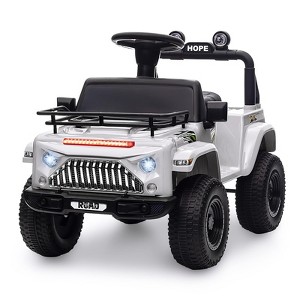 6V Ride On Car for Toddlers - Battery Powered Electric Car for Kids with Music, LED Light - 1 of 4