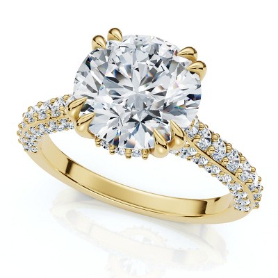 Pompeii3 Certified 2 3/4Ct Diamond Engagement Ring 14k Gold Lab Created