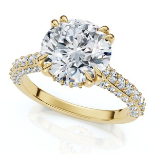 Pompeii3 Certified 2 3/4Ct Diamond Engagement Ring 14k Gold Lab Created - 1 of 4