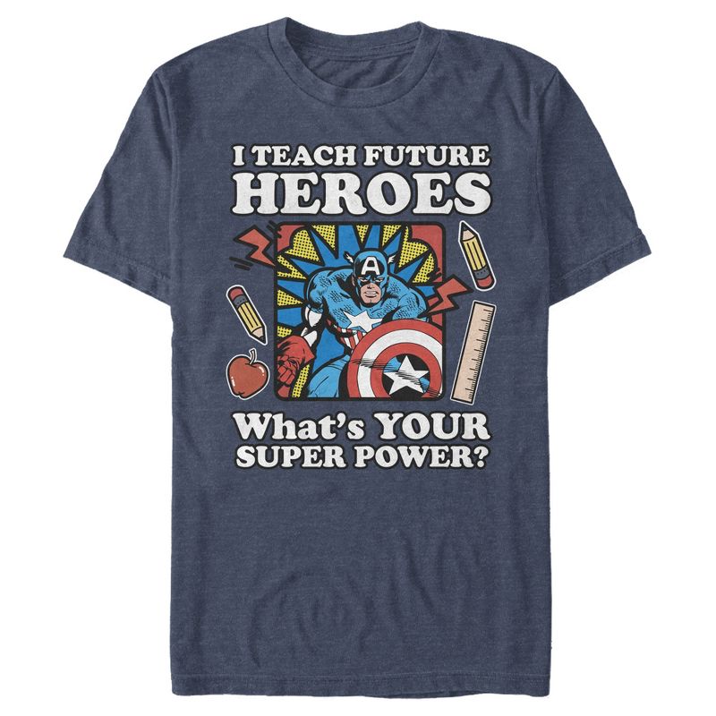 Men's Marvel Teacher Hero Superpower T-Shirt, 1 of 4