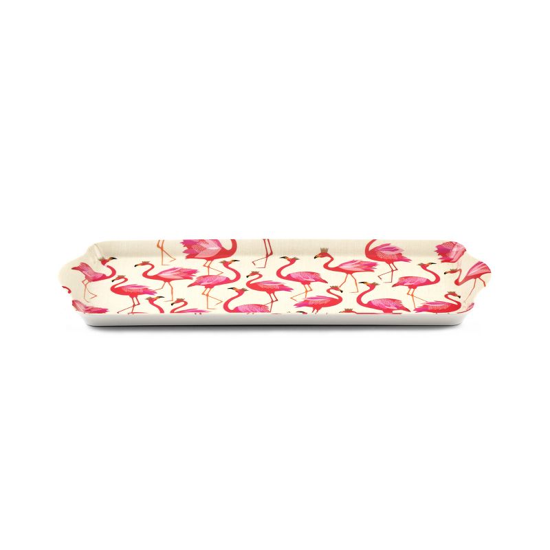 Pimpernel Flamingo Melamine Handled Sandwich Tray15.25" x 6.5", 2 of 5