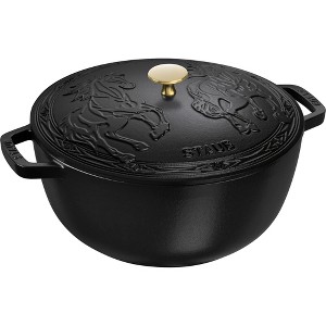 Staub Cast Iron Essential French Oven, Dutch Oven, 5-quart, serves 5-6, Made in France,  with Horse Lid - 1 of 4