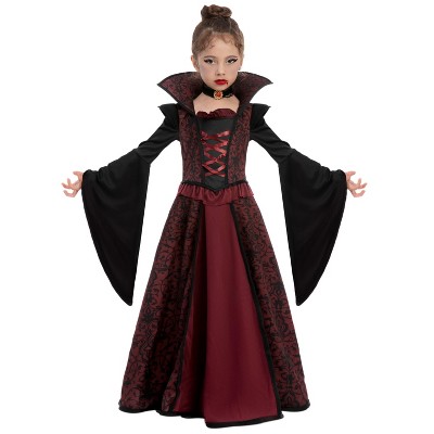 JoyfyHalloween Royal Vampire Costume Set for Girls Halloween Dress Up Party, Cosplay, Vampire-Themed Party - S