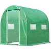 Premium Outdoor Greenhouse 8.2x6.6x6.6FT, Upgraded Heavy Duty Portable Walk in Frame, Large Garden Plant Hot Hoop House for Outdoors，Green - 2 of 2