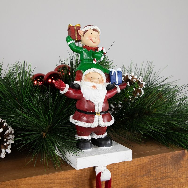 Northlight 8.75" Santa and Elf Christmas Stocking Holder, 3 of 7