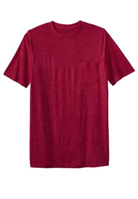 KingSize Shrink-Less Lightweight Longer-Length Crewneck Pocket T-Shirt